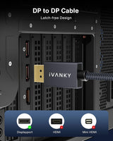 VESA Certified DisplayPort Cable, iVANKY DP Cable 6.6ft/2M, [2K@165Hz,