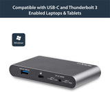 StarTech.com USB C Dock - 4K Dual Monitor DisplayPort - Mini Laptop Do