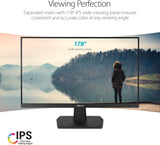 Sharp Multisync EA242F, 23.8IN IPS LED Backlit LCD Monitor with 3-SIDED Ultra Narrow Bezels, 16:9, 1920X1080, USB-C, VGA / HDMI / Displayport in / OUT