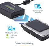StarTech.com 1:1 Standalone Hard Drive Duplicator & Eraser, SATA HDD/S
