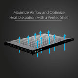 StarTech.com 1U Adjustable Vented Server Rack Mount Shelf - 175lbs - 1