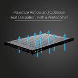 StarTech Adjustable Heavy Duty Vented 1U 19in Rack Mount Shelf