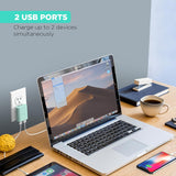 Chargeur mural de voyage USB 2 PORTS 17W / 3,4A 110V/220V