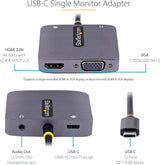 StarTech.com Adaptateur vidéo USB C, adaptateur multiport USB C vers HDMI VGA