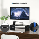 BONTEC Wood Monitor Stand Riser, Desk Monitor Stand with Smartphone Ho