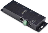 Adaptateur série 4 ports StarTech vers Ethernet, serveur de périphériques série IP pour périphériques RS232, montable au mur/sur rail DIN, boîtier métallique, RJ45 LAN vers série DB9