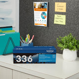 Brother Genuine TN336C High-Yield Cyan Toner Cartridge, Higher Yield f