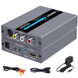 RCA Svideo to HDMI Converter, RCA Composite CVBS AV or Svideo + R/L Au