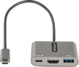 StarTech.com USB C Multiport Adapter, USB-C to HDMI 4K Video, 100W PD