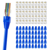 CAT5E RJ45 MODULAR PLUG CONNECTOR 50 PKG