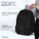 Targus Spruce EcoSmart Travel and TSA Checkpoint-Friendly Backpack, Bu