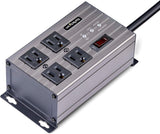 StarTech.com Flat Plug 4-Outlet Heavy Duty Industrial Power Strip 125V
