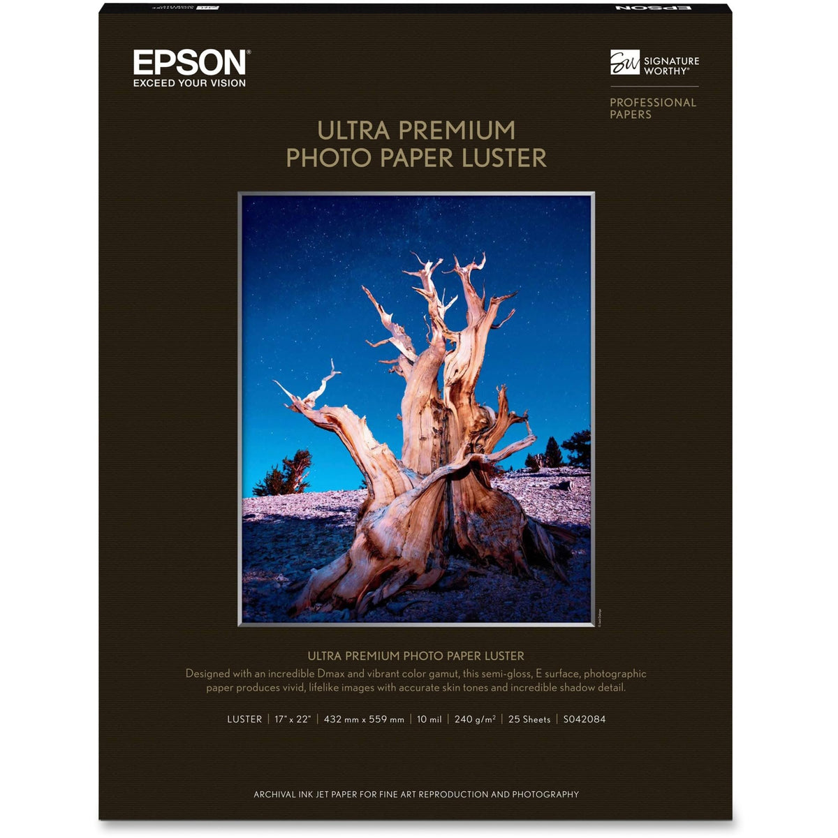 Epson Ultra Premium Photo Paper Luster 17in X 22in