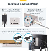 Station d'accueil USB4 StarTech, double moniteur sans pilote pour Macos/Windows, un écran 8K 60HZ ou deux écrans 4K 144HZ, charge d'ordinateur portable 100W, 2.5GBE, universel