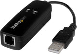StarTech.com USB 2.0 Fax Modem - 56K External Hardware Dial Up V.92 Mo