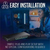 TRENDnet 8-Port 2.5G PoE++ Switch, TPE-BG380, 8 x 2.5GB PoE++ Ports, 2