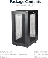 StarTech 24U Enterprise-Grade Server Rack Cabinet Kit, 19in Enclosed 4
