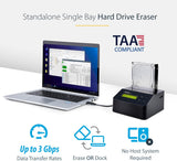 StarTech.com Single Bay Hard Drive Eraser, Standalone HDD/SSD Sanitize