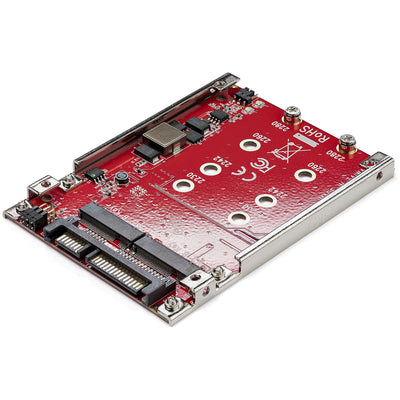 StarTech M.2 to SATA Adapter for M.2 SATA SSDs, Dual Slot M2 Drive Hos