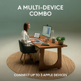 Logitech Pebble 2 Combo for Mac, Wireless Keyboard and Mouse, Slim, Qu