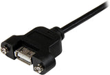 StarTech.com 3 ft Panel Mount USB Cable A to A F/M - Panel Mount USB E