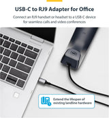 Adaptateur USB-C vers RJ9 StarTech.com pour combiné téléphonique de bureau ou casque filaire/Wi