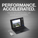 Seagate One Touch SSD 1TB External SSD Portable – Silver, speeds up to