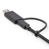 StarTech.com 3ft (1m) USB-C Cable with USB-A Adapter Dongle - Hybrid 2