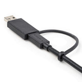 StarTech.com 3ft (1m) USB-C Cable with USB-A Adapter Dongle - Hybrid 2