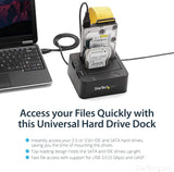 2-Bay USB 10Gbps to SATA Hard Drive Docking Station, USB Hard Drive Dock, External 2.5/3.5inc SATA III SSD/HDD Docking Station, Hot-Swappable
