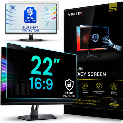 VINTEZ 22 Inch 16:9 Privacy Screen for Computer Monitor and Laptop - A