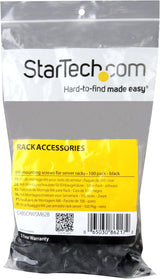 StarTech.com M6 x 12mm - Screws - 100 Pack, Black - M6 Mounting Screws