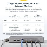 StarTech Dual-Monitor USB-C Docking Station, HDMI, 4K 60HZ, 100W Laptop Charging, 1GBE, Driverless, Multi-Monitor Dock for Windows