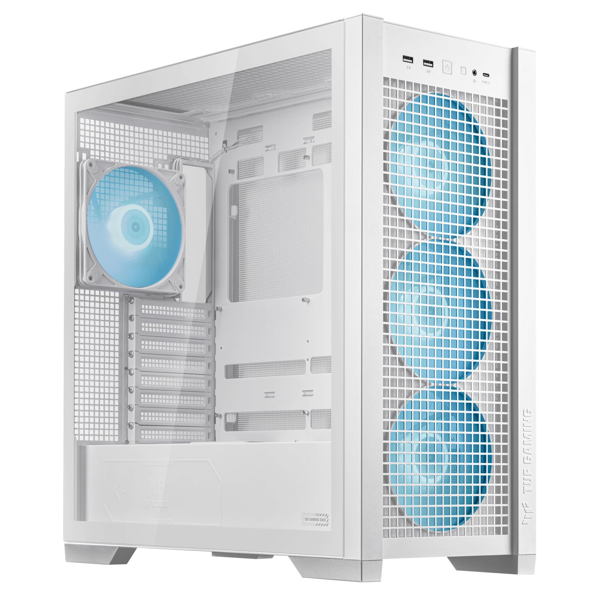 ASUS TUF Gaming GT302 ARGB White Edition ATX Mid-Tower Case Four 140x2