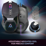 Adesso iMouse X5 RGB Wired Gaming Mouse - 7 Buttons, Ambidextrous, Adj