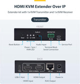 StarTech.com HDMI KVM Extender Over IP Network, 4K 60Hz, Driverless, H