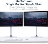 StarTech.com Single Monitor Stand, Adjustable, Supports UHD, iMac and