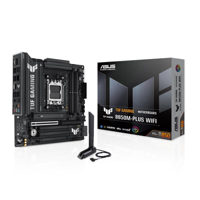 ASUS TUF Gaming B850M-PLUS WiFi AMD AM5 B850 mATX Motherboard, 14+2+1