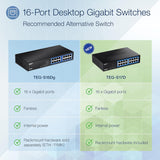 TRENDnet Commutateur de bureau Gigabit 16 ports, TEG-S17D, 16 x RJ-45 Gigabit