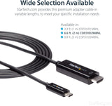 StarTech.com 6ft (2m) USB C to HDMI Cable - 4K 60Hz USB Type C to HDMI