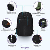 Sac à dos Targus Spruce EcoSmart de voyage et compatible avec les contrôles de sécurité, Bu