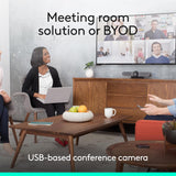 Logitech MeetUp Video Conferencing System, Ultra HD 4K/1080p/720p, 3 M