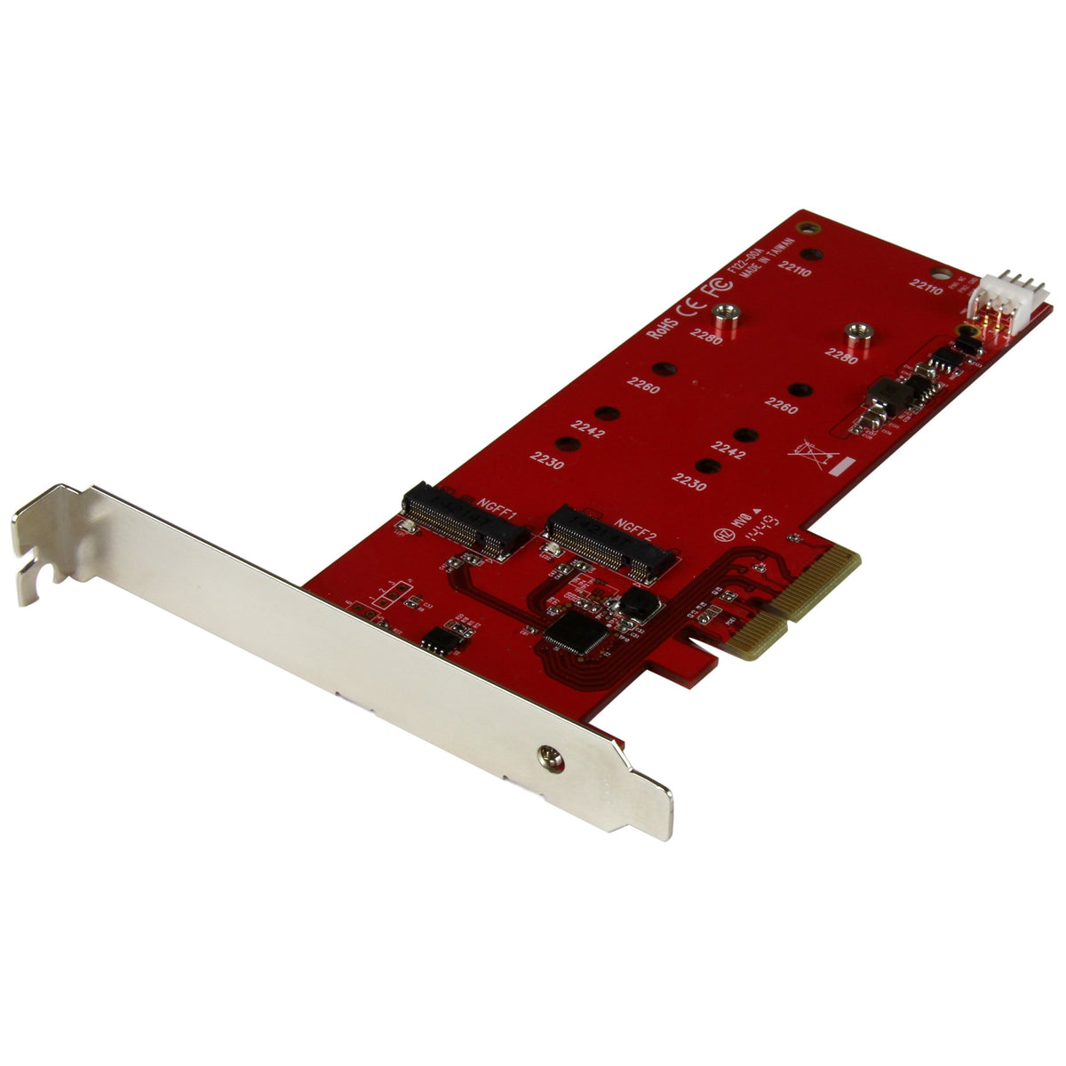 StarTech.com 2x M.2 SATA SSD Controller Card - PCIe - PCI Express M.2