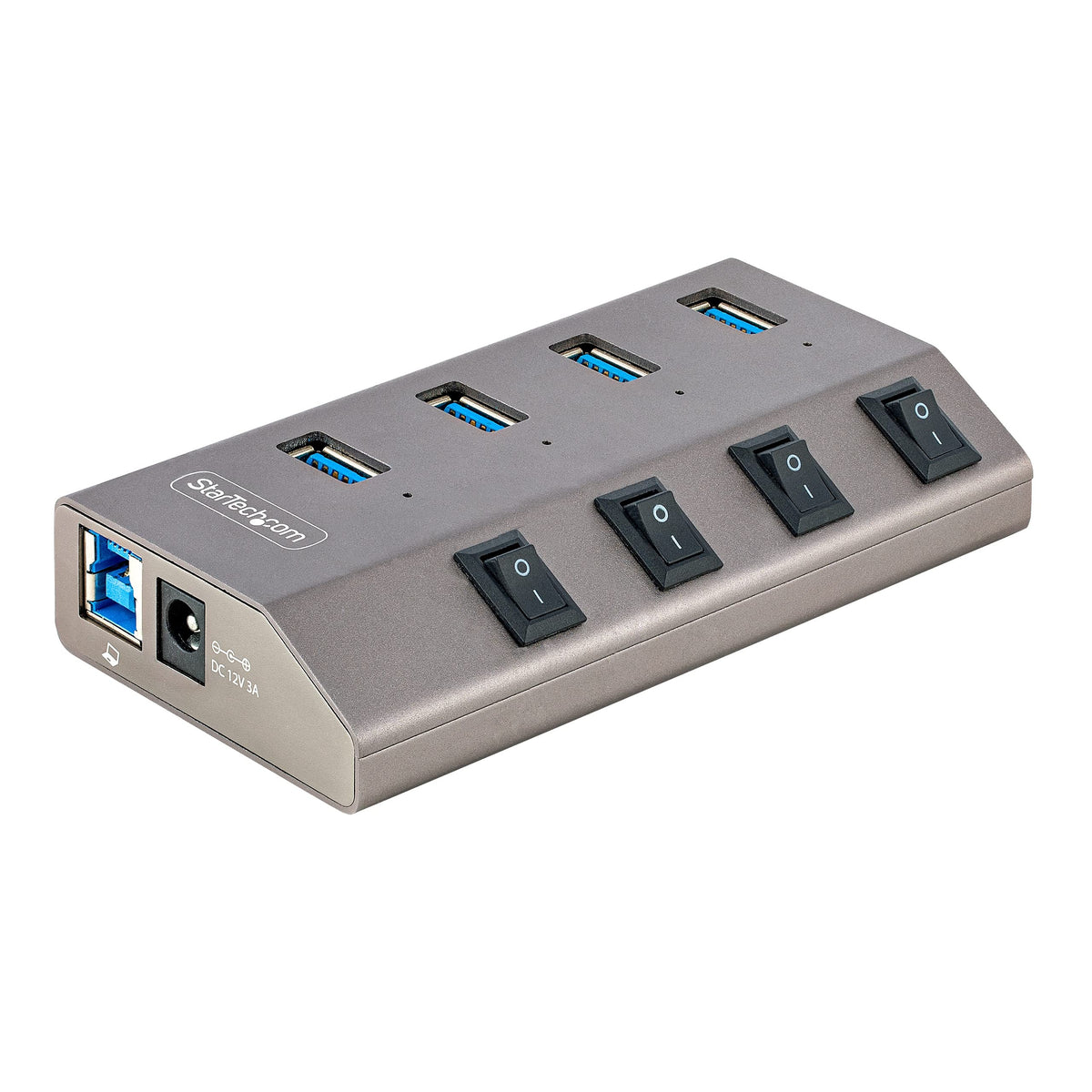 StarTech 4 Port Self-Powered USB C Hub with Individual On/Off Switches