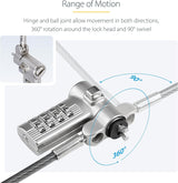StarTech.com 25-Pack Universal Laptop Lock 6.6ft (2m), Serialized Secu