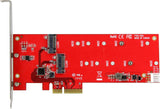 StarTech.com 2x M.2 SATA SSD Controller Card - PCIe - PCI Express M.2