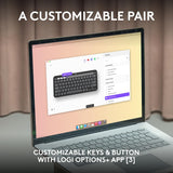 Logitech Pebble 2 Combo for Mac, Wireless Keyboard and Mouse, Slim, Qu