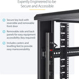 StarTech.com 42U 4-Post Server Rack Enclosure - 2000LB Capacity