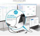 StarTech.com USB-C to Dual-HDMI Adapter, USB-C/A to 2X HDMI, 4K 60Hz