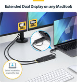 StarTech USB-A & USB-C to Dual HDMI Adapter for Mac (M1/M2/M3/M4/M5)